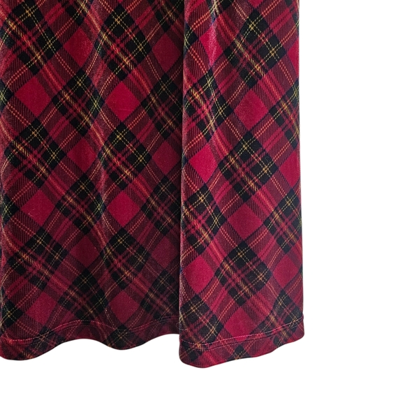 Vintage Coldwater Creek Velvet Plaid Maxi Skirt - Picture 3 of 5